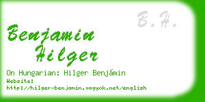 benjamin hilger business card