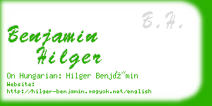 benjamin hilger business card
